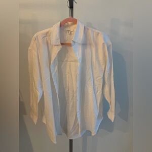beachlunchlounge Men's White Long-Sleeve Button-Up Shirt
